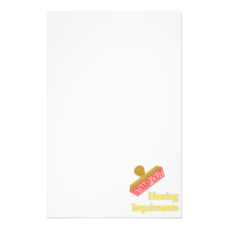 Hearing Impairments Personalized Stationery