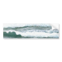 Hearing the Waves Crash - CricketDiane Ocean Art Bumper Sticker