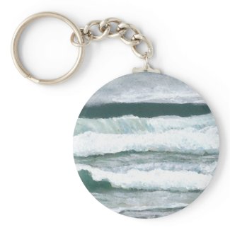 Hearing the Waves Crash - CricketDiane Ocean Art zazzle_keychain
