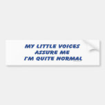 Hearing Voices Humor Bumper Sticker