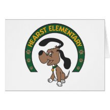 Hearst Elementary Classic Hound Logo Card
