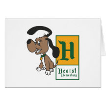 Hearst Elementary Hound Badge Card