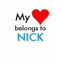 HEART1, My, belongs to, NICK t-shirts