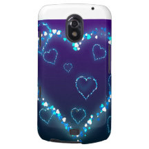 heart-28 DARK BLUE PURPLE FANTASY HEARTS GLITTER Galaxy Nexus Covers
