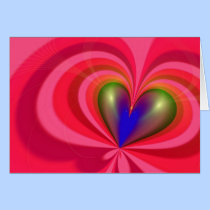 Heart abstract digital illustration cards