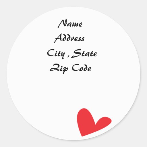 Heart  -Address Labels Stickers
