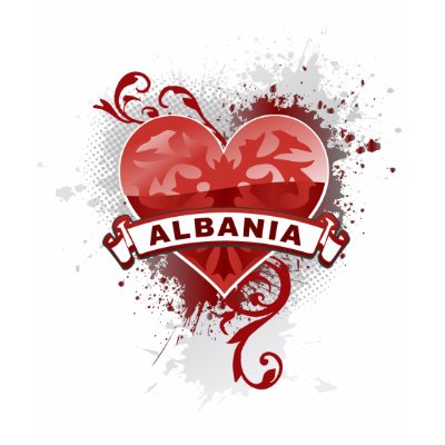 Heart Albania Tshirt by teyes143