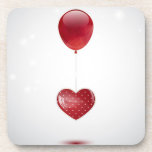 Heart and balloon coaster