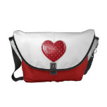 Heart and balloon messenger bag
