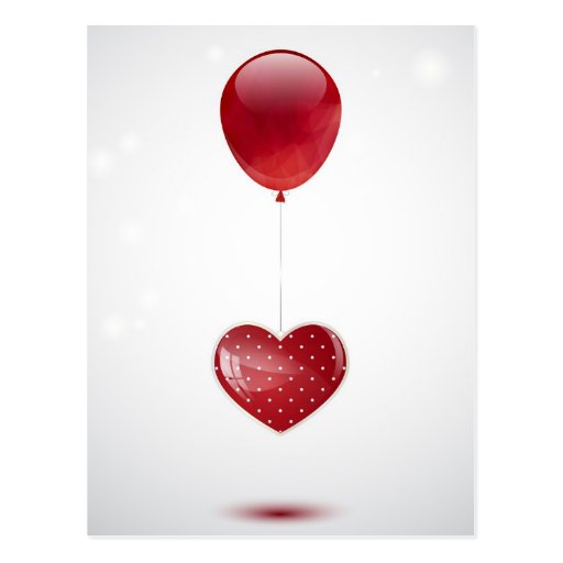 Heart and balloon post cards