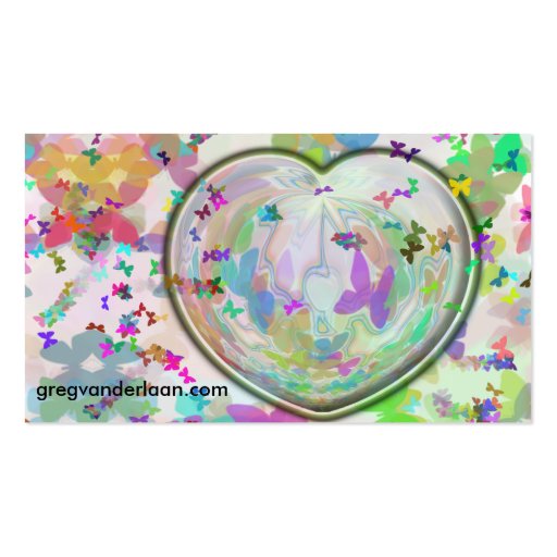 Heart and Butterfly Business Card (front side)