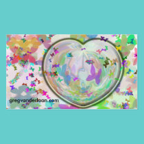 Heart and Butterfly Business Card business cards
