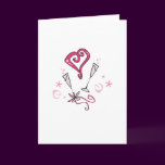 Heart and Champagne Valentines Design