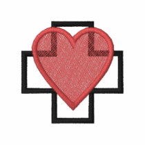 Heart and Cross embroidered shirts