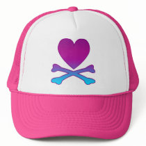 HEART AND CROSSBONES hats by psychokiller138 HEART AND CROSSBONES hats