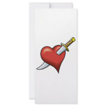 Heart and Dagger rack cards