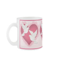 Heart and Doves - Pink mug