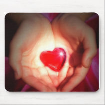 heart and hands mouse pad mousepads