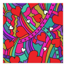 Heart and Rainbow Pattern Photo