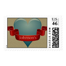 Heart and Ribbon Postage