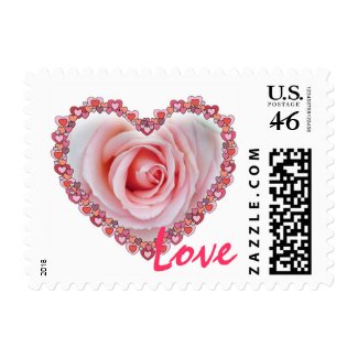Heart and Rose Love Stamp stamp