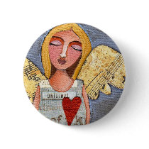 Heart Angel - angelic button