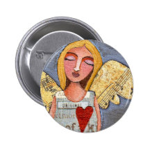 Heart Angel - angelic button