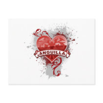 Heart Anguilla Postcards