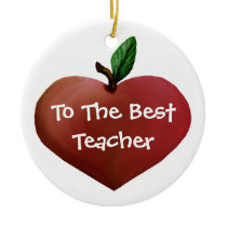 Heart Apple Teacher ornament ornaments
