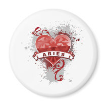 Heart Aries Fridge Magnet