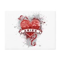 Heart Aries Postcards