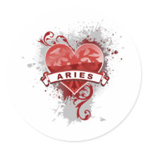 Heart Aries Sticker