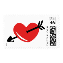 Heart arrow stamp