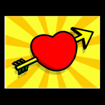 HEART ARROW Postcard postcards