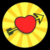 HEART ARROW Sticker stickers