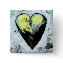 Heart art messy expressive scarred modern painting button