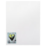 Heart art messy expressive scarred modern painting letterhead