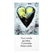 Heart art messy expressive scarred modern painting photo cards