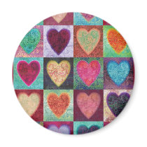Heart Art Tiles Magnet