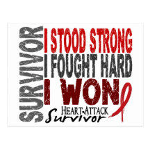 Heart Attack Survivor 4 Heart Disease Postcards