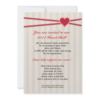 Heart Ball Fundraiser Event Invitation invitation