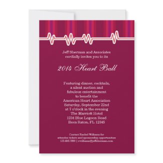 Heart Ball Fundraising Event Invitation invitation