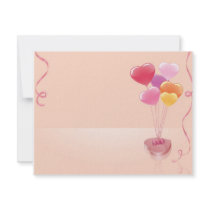Heart balloons & chocolates custom announcements