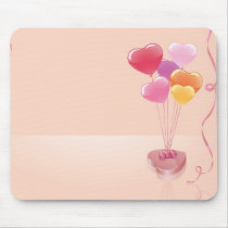 Heart balloons & chocolates mousepad