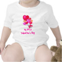 heart balloons, My First Valentine's Day t-shirts
