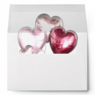 Heart Balloons Pink White Card Invitation Envelope envelope