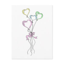 Heart Balloons postcards