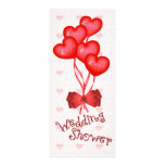 Heart Balloons Wedding Shower Custom Invitation