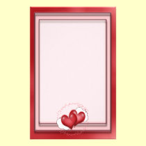 Heart Balloons With Little Hearts stationery