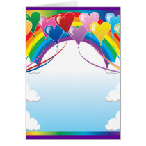 Heart Baloon Background Cards